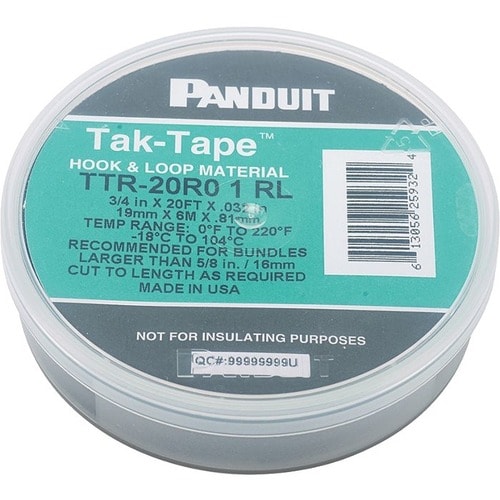 Panduit Hook & Loop Cable Ties - Tie Strap - Black - 40 lb (18143.69 g) Loop Tensile - 240
