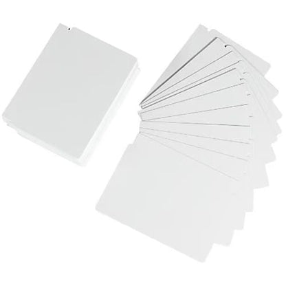 5PK DE 100 CARTES ZEBRA BLANC PVC 20 MIL TOTAL 500 CARTES PAR BOÎTE