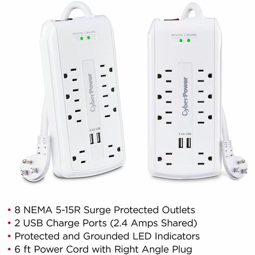 Cyber Power CyberPower CSP806U Professional 8-Outlets Surge Suppressor