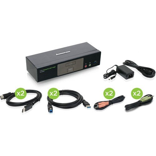 KVMP 2 ports 4K DisplayPort MST avec hub audio USB 3.0