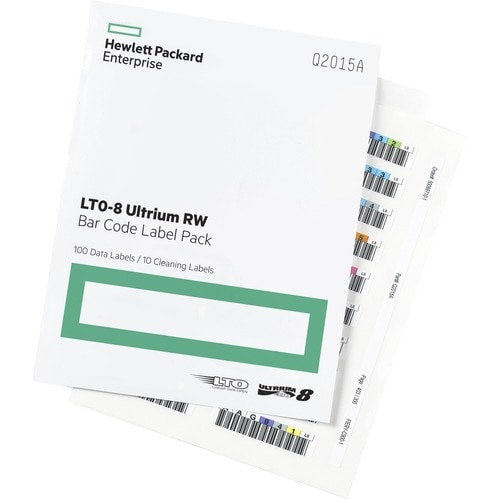 Pack d'étiquettes à code-barres HPE LTO-8 Ultrium RW - Ferrite de baryum -