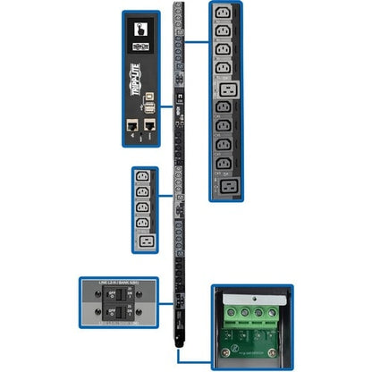 PDU de 30 tomas de corriente Tripp Lite by Eaton PDU3XEVSRHWB - Conmutada - Cableada