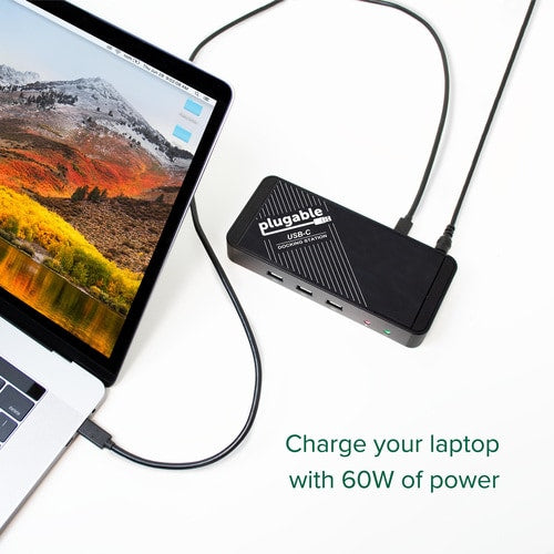 Plugable USB C Docking Station with Charging, Comp