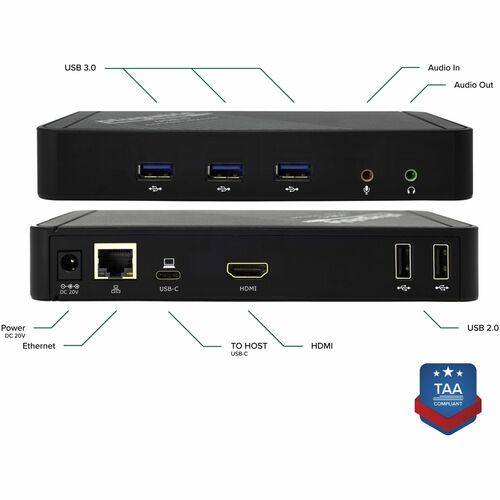 Plugable USB C Docking Station with Charging, Comp