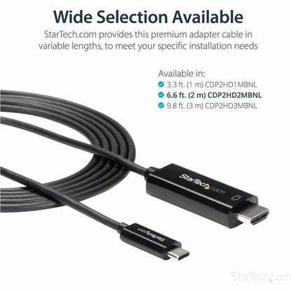 StarTech.com 6ft (2m) USB C to HDMI Cable