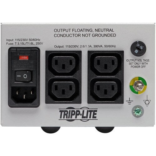 ISOLATION TRANSFORMER HOSPITAL DUAL-VOLTAGE 115/230V 300W 4 C13
