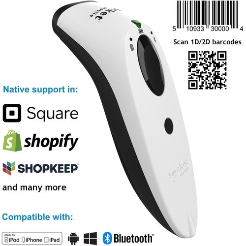 SocketScan® S740, lecteur de codes-barres imageur 1D/2D, blanc - S740, imageur 1D/2D Barco