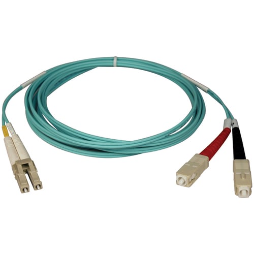 Tripp Lite Aqua Duplex Fiber Patch Cable - SC Male - LC Male - 10m
