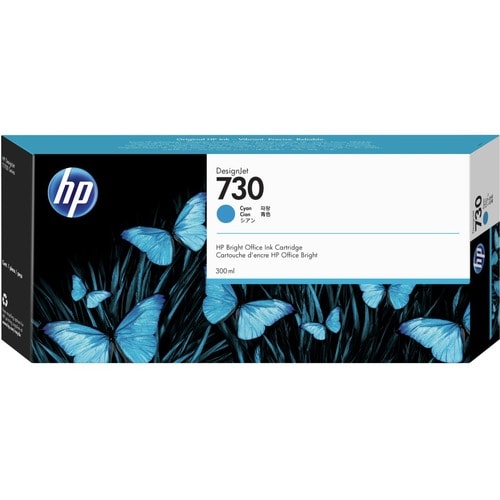 Cartucho de tinta de inyección de tinta original HP 730 de alto rendimiento (paquete cian)