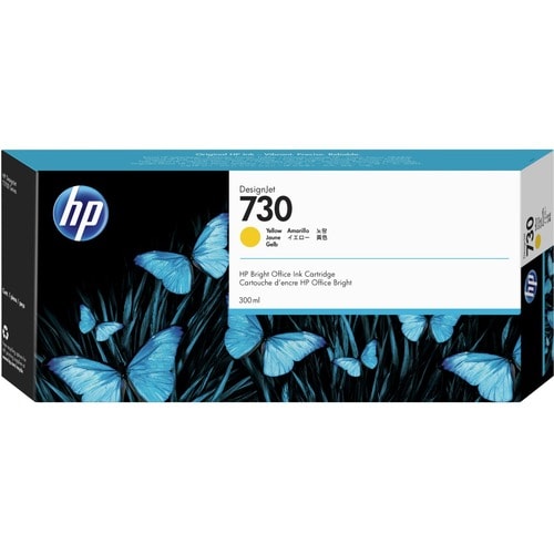 Cartucho de tinta de inyección de tinta original HP 730 de alto rendimiento - Paquete amarillo