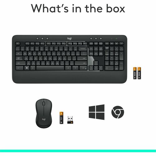 Ensemble clavier et souris sans fil avancé Logitech MK540 pour Windows,