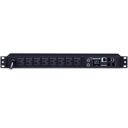 CyberPower PDU31001 Monitored PDU, 100-120V, 15A, 8 NEMA 5-15R Outlets