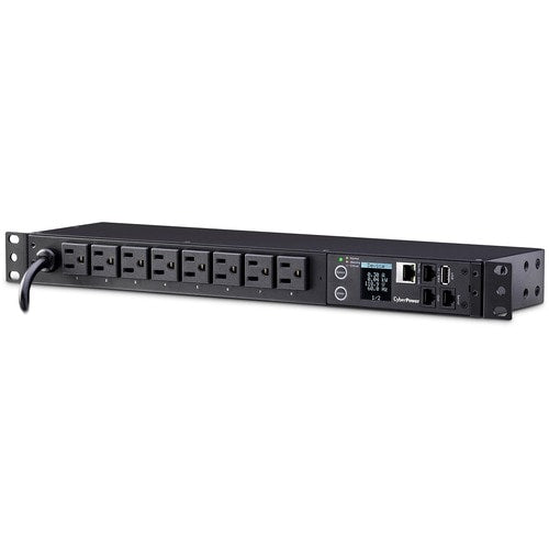 CyberPower PDU31001 Monitored PDU, 100-120V, 15A, 8 NEMA 5-15R Outlets
