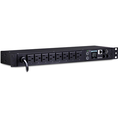 CyberPower PDU31001 Monitored PDU, 100-120V, 15A, 8 NEMA 5-15R Outlets