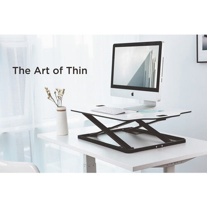 CONVERTISSEUR DE BUREAU ASSIS-DEBOUT POUR ORDINATEUR PORTABLE, CLAVIER ET MONITEUR