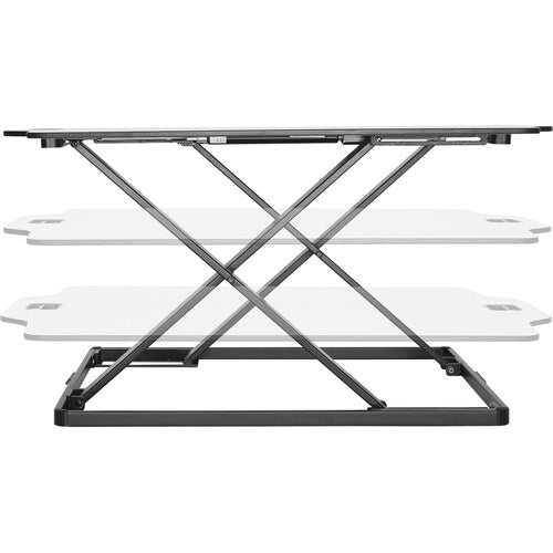 CONVERTISSEUR DE BUREAU ASSIS-DEBOUT POUR ORDINATEUR PORTABLE, CLAVIER ET MONITEUR
