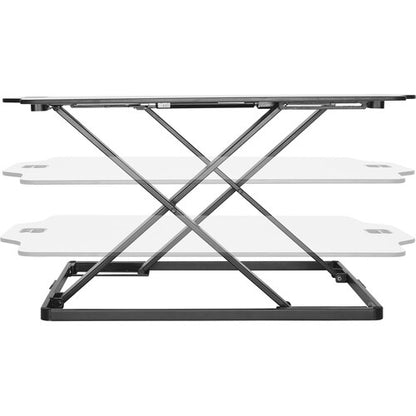 CONVERTISSEUR DE BUREAU ASSIS-DEBOUT POUR ORDINATEUR PORTABLE, CLAVIER ET MONITEUR