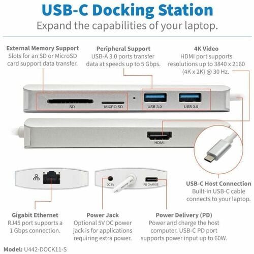 Station d'accueil Tripp Lite par Eaton U442-DOCK11-S