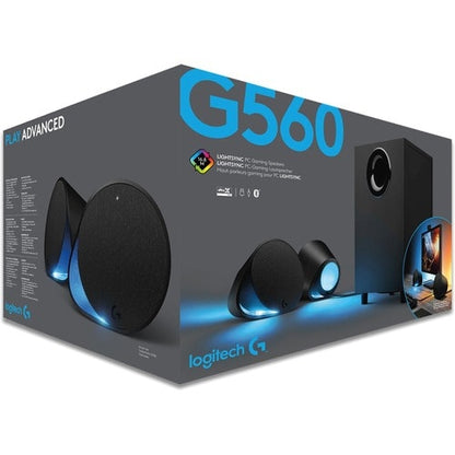 Logitech LIGHTSYNC G560 2.1 Bluetooth Speaker System - 240 W RMS - Bla