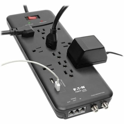 Tripp Lite Surge Protector Power Strip 12 Outlets, 2 USB Charging Port
