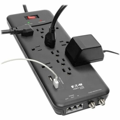 Tripp Lite Surge Protector Power Strip 12 Outlets, 2 USB Charging Port
