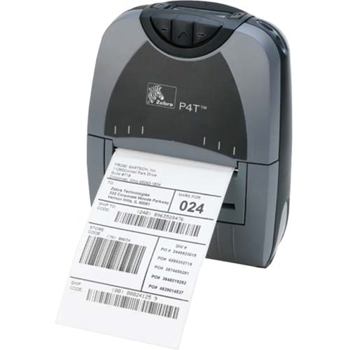 Impresora de transferencia térmica Zebra P4T - Monocromo - Portátil - Impresión de etiquetas - USB -