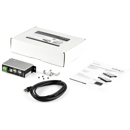 StarTech.com Concentrador USB 2.0 de 4 puertos - Concentrador USB industrial de metal (USB-A a 4 puertos USB)