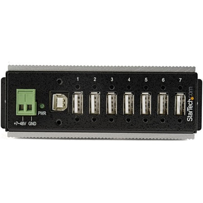 StarTech.com 7 Port USB 2.0 Hub - Metal Industrial USB Hub (USB-A to 7 USB