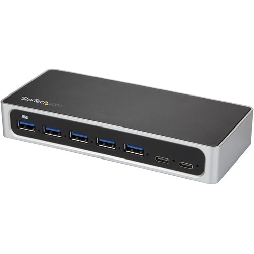 Concentrador USB C de 7 puertos USB-C a 2 puertos C y 5 puertos USB 3.0