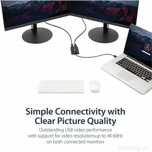 Adaptador USB a DisplayPort dual de StarTech.com