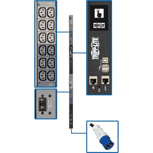 Unité de distribution d'alimentation Tripp Lite by Eaton PDU3EVN6G60C 36 prises - Surveillée - CEI 60309