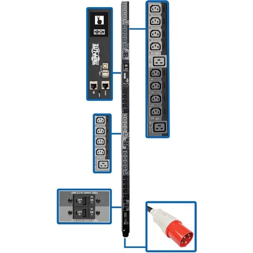 Unité de distribution d'alimentation Tripp Lite by Eaton PDU3XEVSR6G63B 30 prises - Commutée - IEC 603