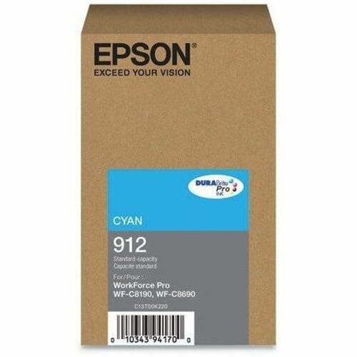 Encre jet d'encre Epson DURABrite Pro 912 Originale à rendement standard C