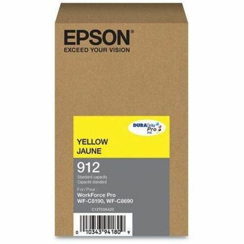 Cartouche d'encre jaune Durabrite T912, capuchon standard / WF-C8690 WF-C819