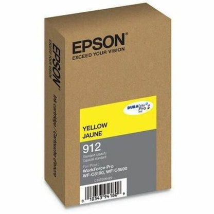 Cartouche d'encre jaune Durabrite T912, capuchon standard / WF-C8690 WF-C819