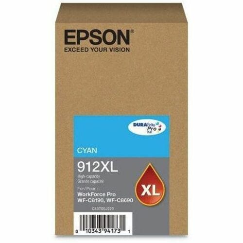 Encre jet d'encre haute capacité d'origine Epson DURABrite Pro 912XL pour voiture