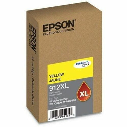Cartouche d'encre jaune haute capacité T912 DURABRITE / WF-C8690 WF-C8190