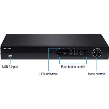 NVR PoE+ H.264/H.265 de 16 canales TRENDnet - NVR PoE+ 4K UHD de 16 canales