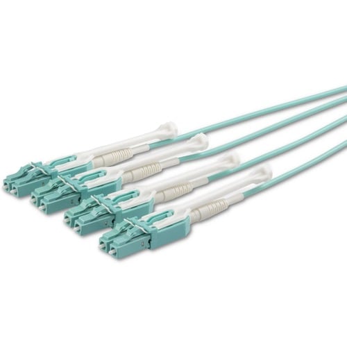 StarTech.com - Cable de fibra óptica multimodo OM3 dúplex de 5 m (16,4 pies) MTP(F)/PC a 4 LC/PC