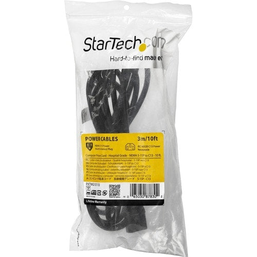 StarTech.com 10ft (3m) Hospital Grade Power Cord