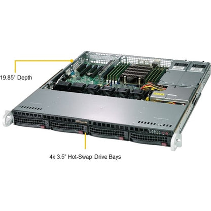 Supermicro A+ Server 1013S-MTR Server Barebone System - 1U Rack-mounta