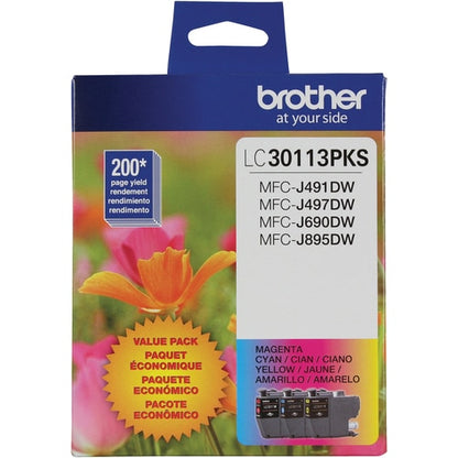 Lot de 3 cartouches d'encre couleur pour imprimantes tout-en-un Brother