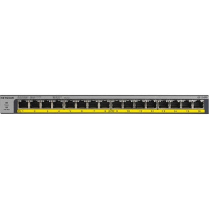 Switch estándar de 16 puertos PoE/PoE+ GB ENET sin gestión, 183 vatios de potencia