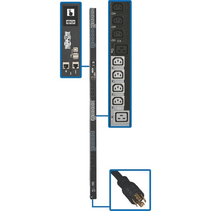PDU3EVSR6L2120 de Tripp Lite by Eaton, 30 tomas de corriente, conmutada, NEMA L21