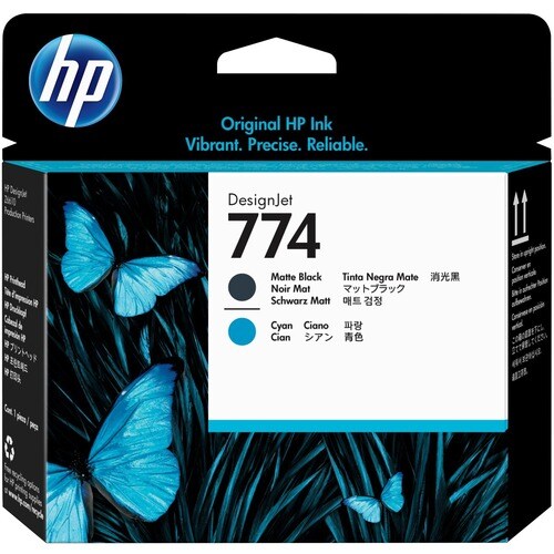 HP 774 Original Inkjet Printhead - Matte Black, Matte Cyan P
