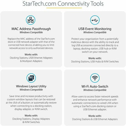 StarTech.com Station d'accueil Thunderbolt 3, double moniteur 4K 60 Hz