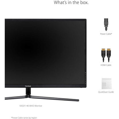 Pantalla Viewsonic de 32", panel MVA, resolución de 3840 x 2160 - 31,5" visibles - Multi