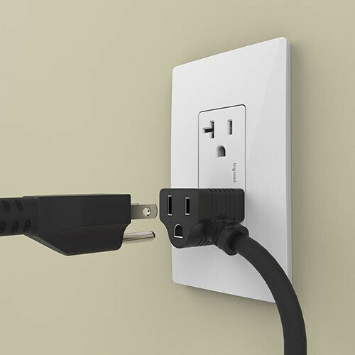 Chief Power Center, 2 AC, 2 USB-A, White - 2 x Power Receptacles - 120