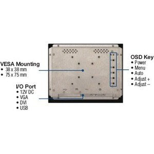 Advantech IDS-3206 7\" Class LCD Touchscreen Monitor - 25 ms