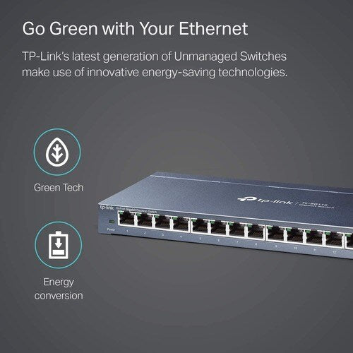 16PORT GB DESKTOP SWITCH 16 10/100/1000MB RJ45 32GB SWTCHNG CAP